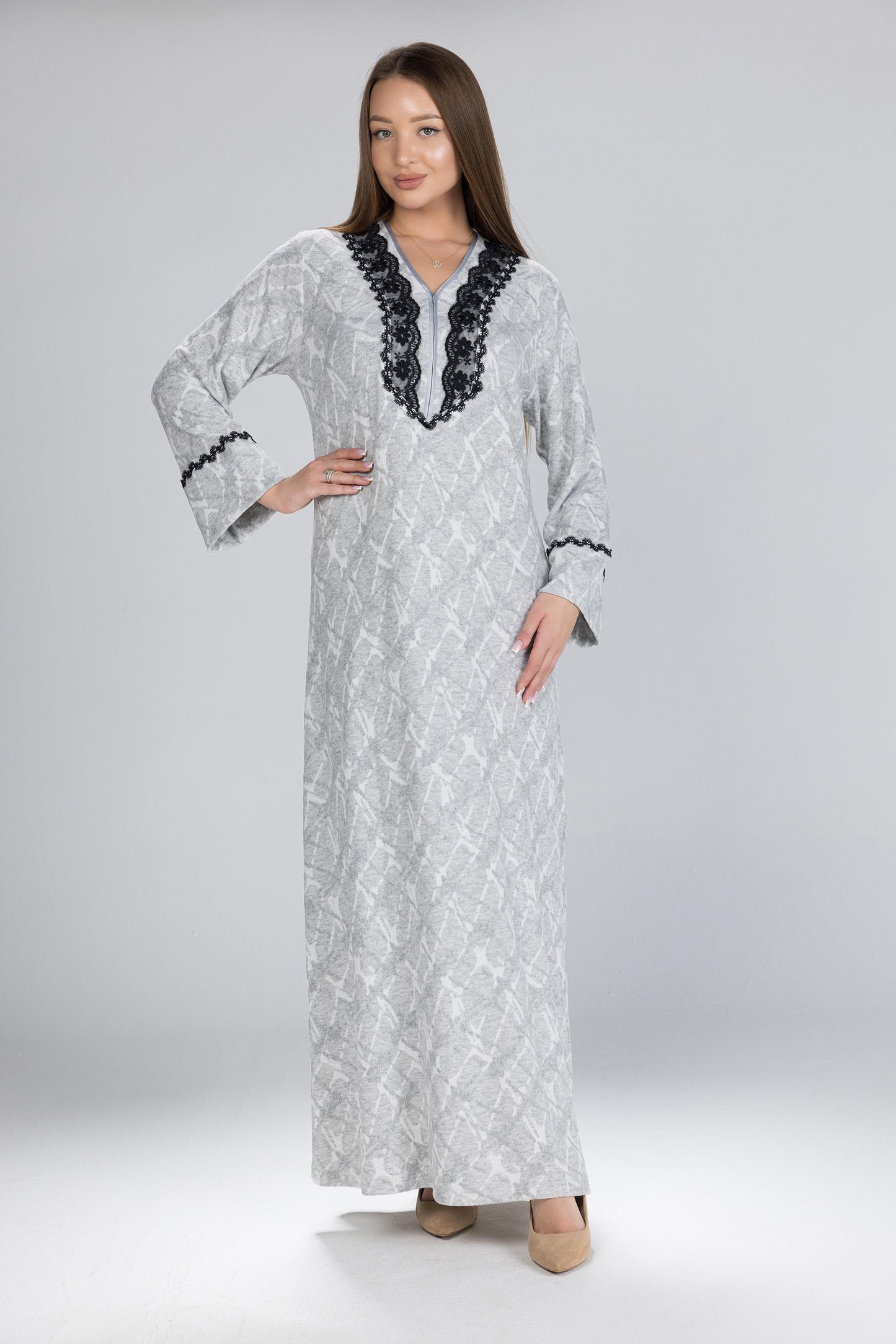 BLACK LACE GALABEYA | MODA PLUS | WN26210