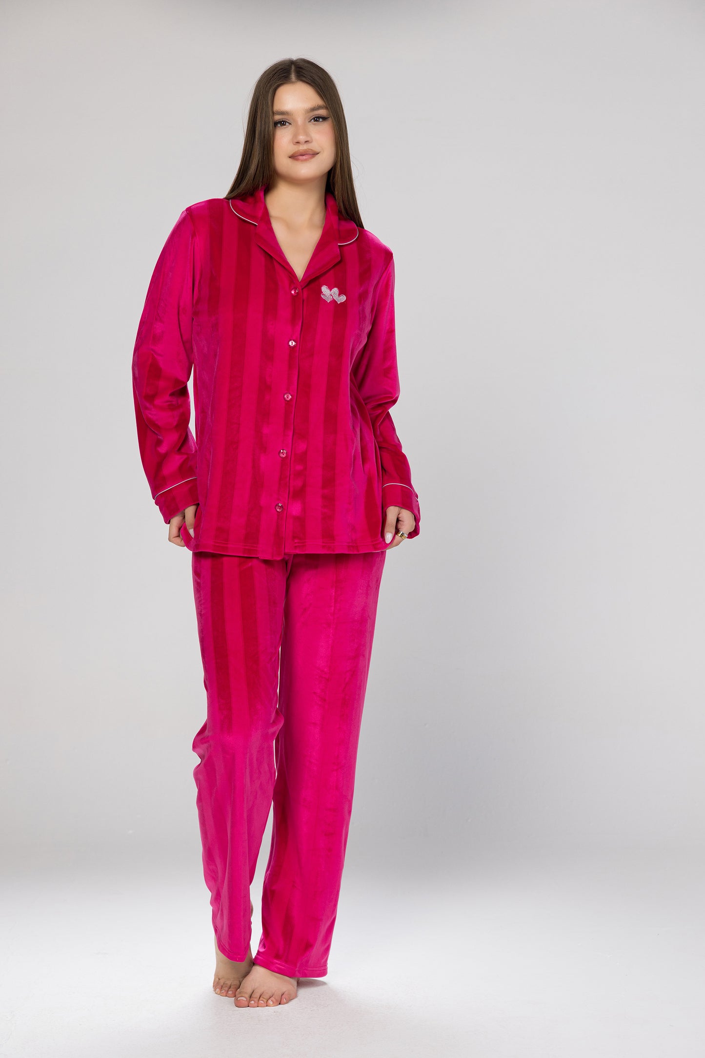 WIDE STRIPES BRALETTE CLASSIC PJS | MODA PLUS | WN26340
