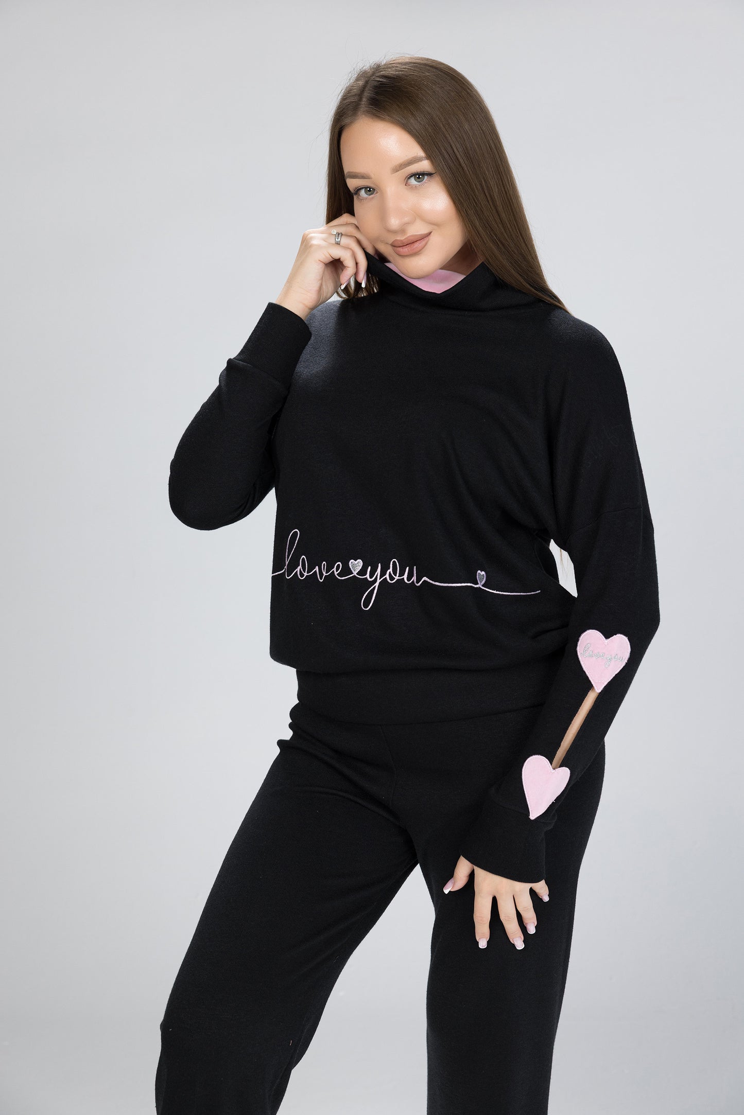HEART SLEEVES PJS | MODA PLUS | WN26374