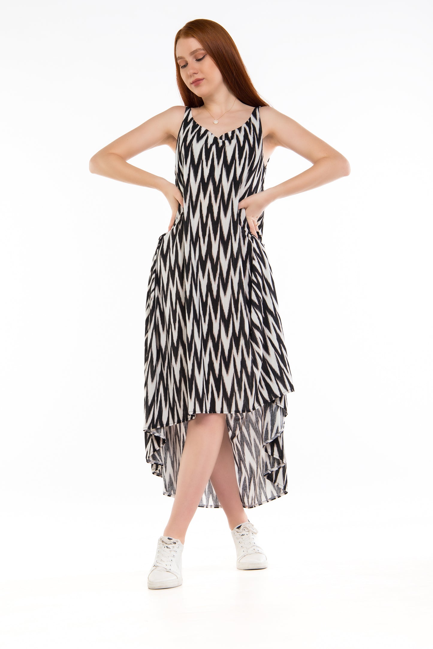 CURVY ZIGZAG TANK DRESS | WEEKEND BY PLUS | SM101