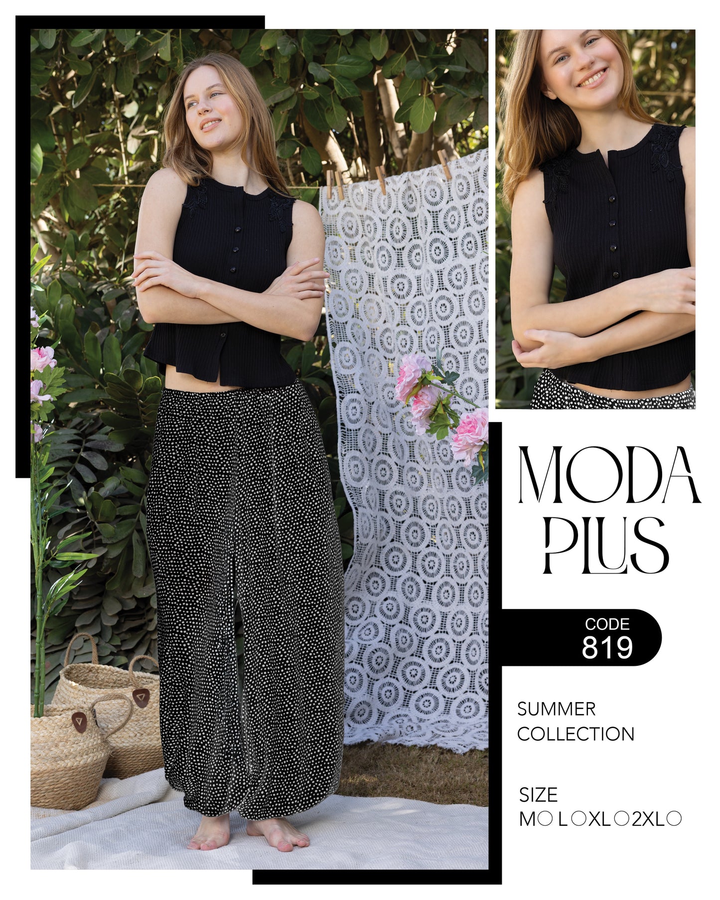 POLKA DOT BALLOON PJS | MODA PLUS | SM26819