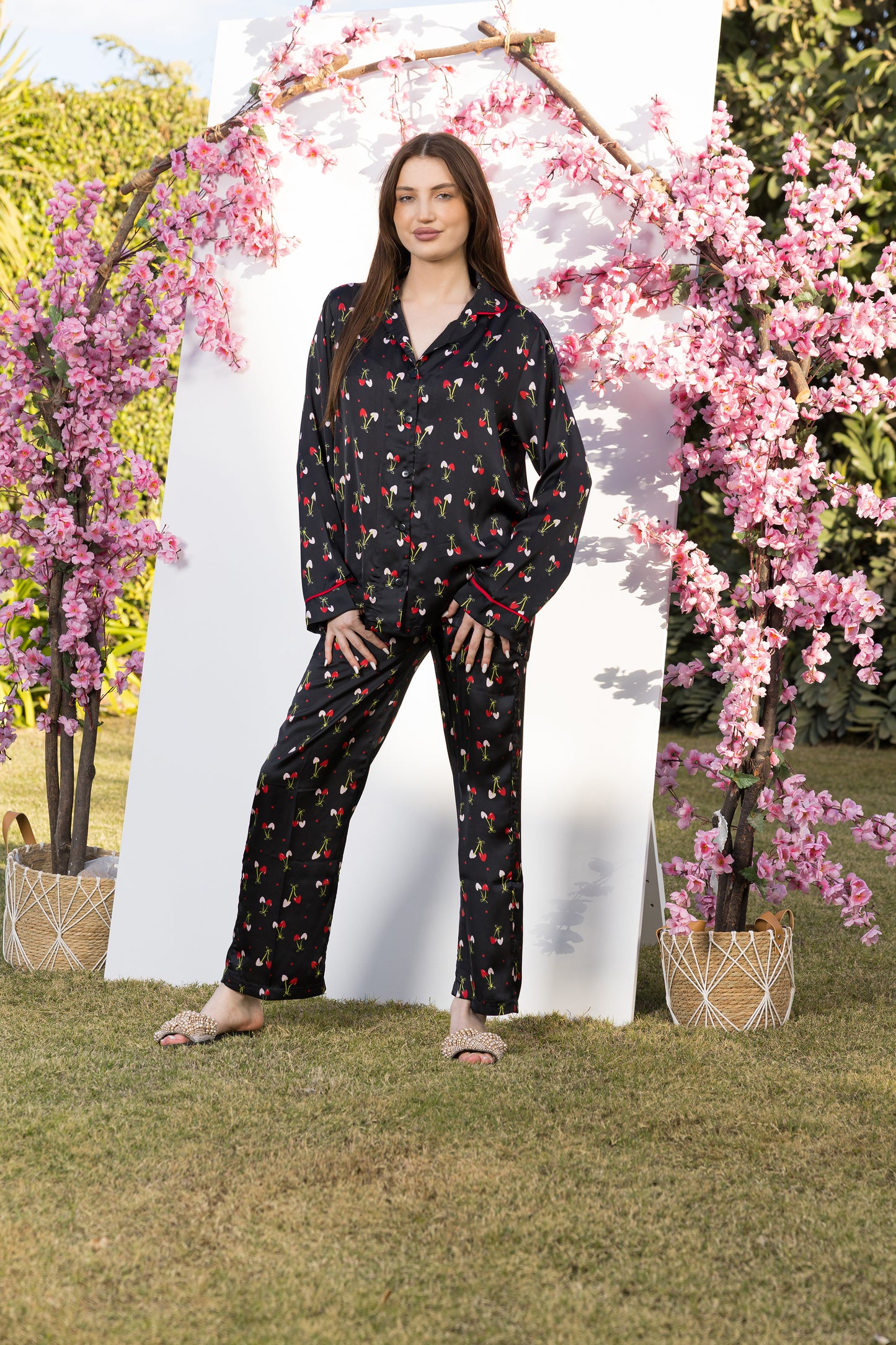 CHERRY LOVE LACE TOP SET | MODA PLUS | SM26881