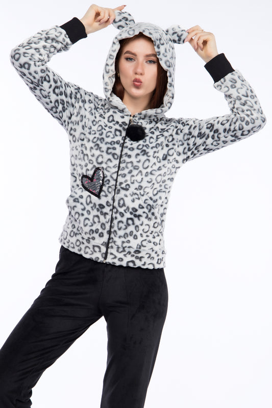 Leopard Heart Pajama | Moda Plus | Home Wear