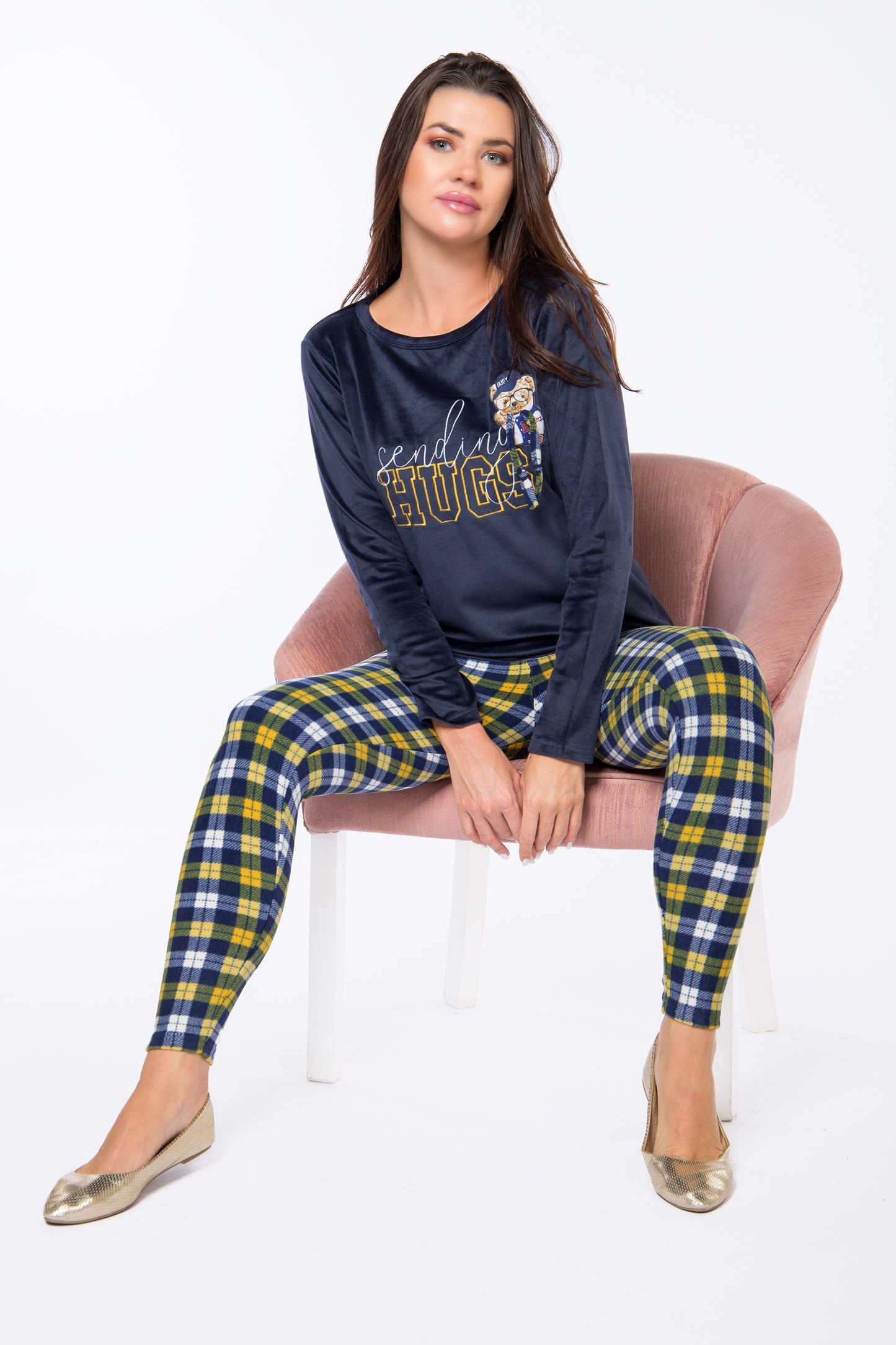 Checkered Hugs Pajamas | Easy By Plus | Home Wear