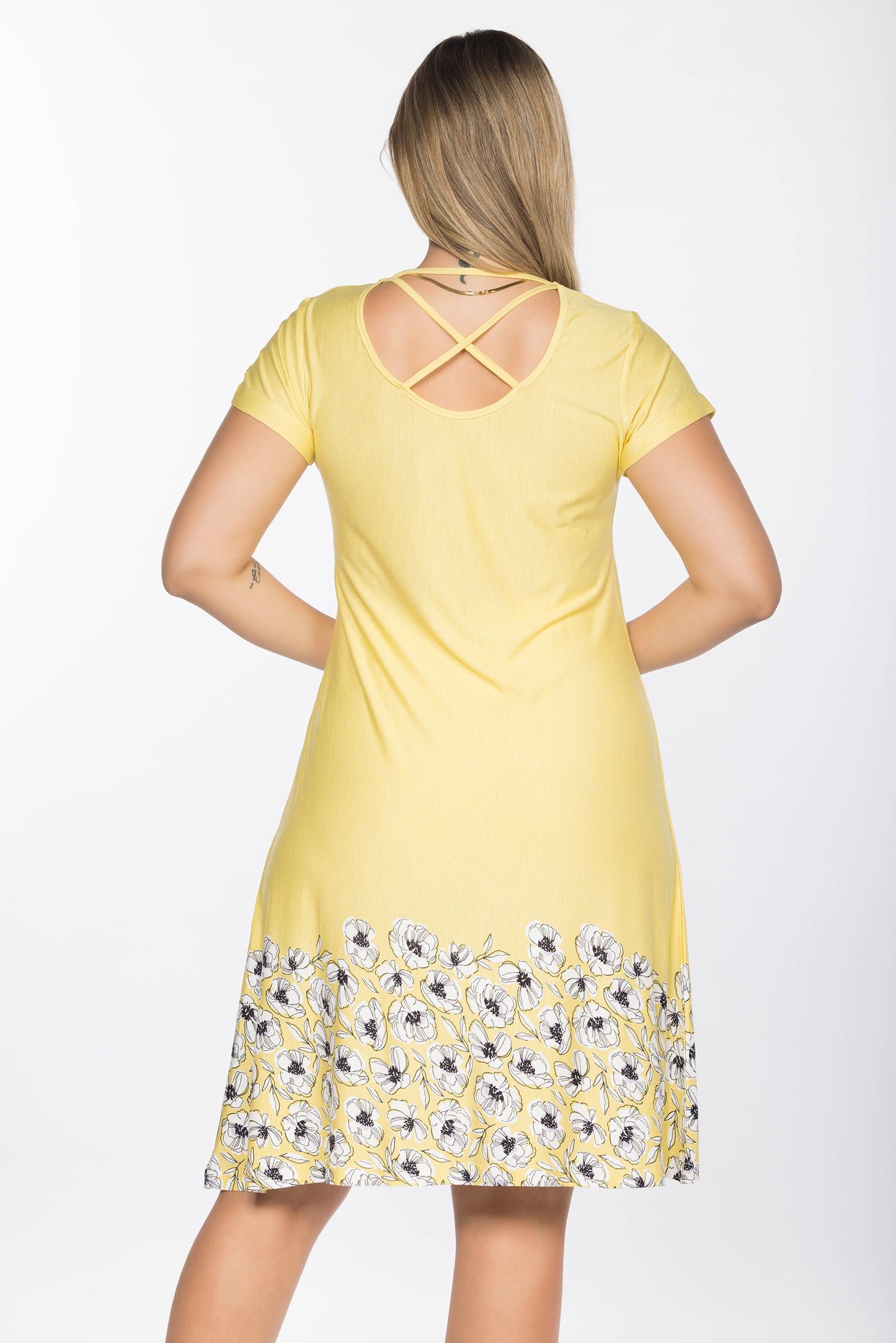YELLOWISH NIGHT SHIRT | MODA PLUS | SM25993