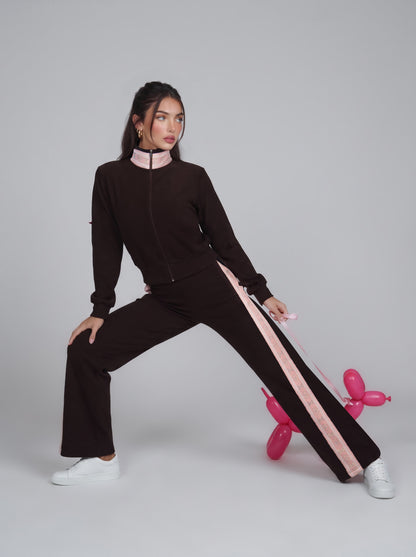 PINK STRIPE LOUNGE SET | MODA PLUS | WN27107