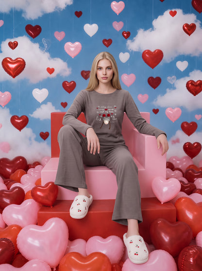 WINTER LOVE RIBBED PJ SET | MODA PLUS | WN27148