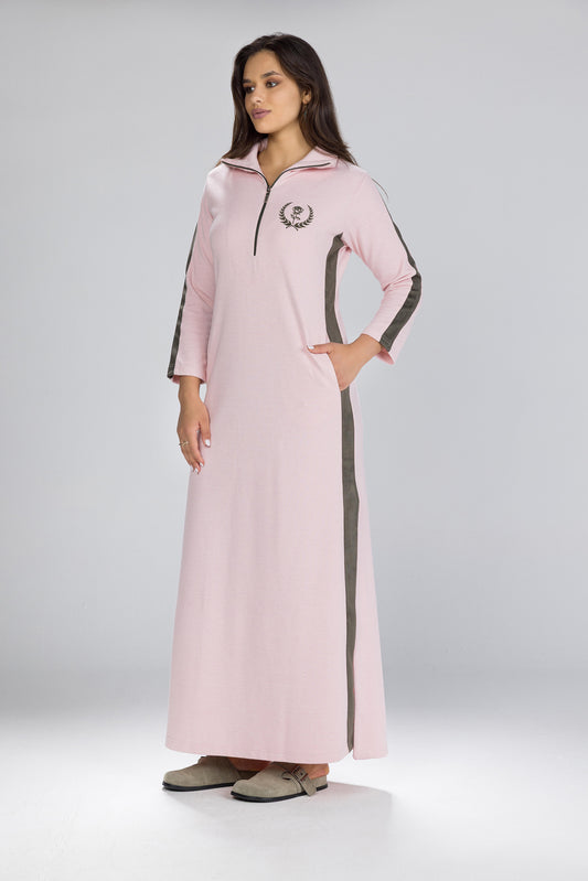 OLIVE STRIPE GOWN | MODA PLUS | WN26201
