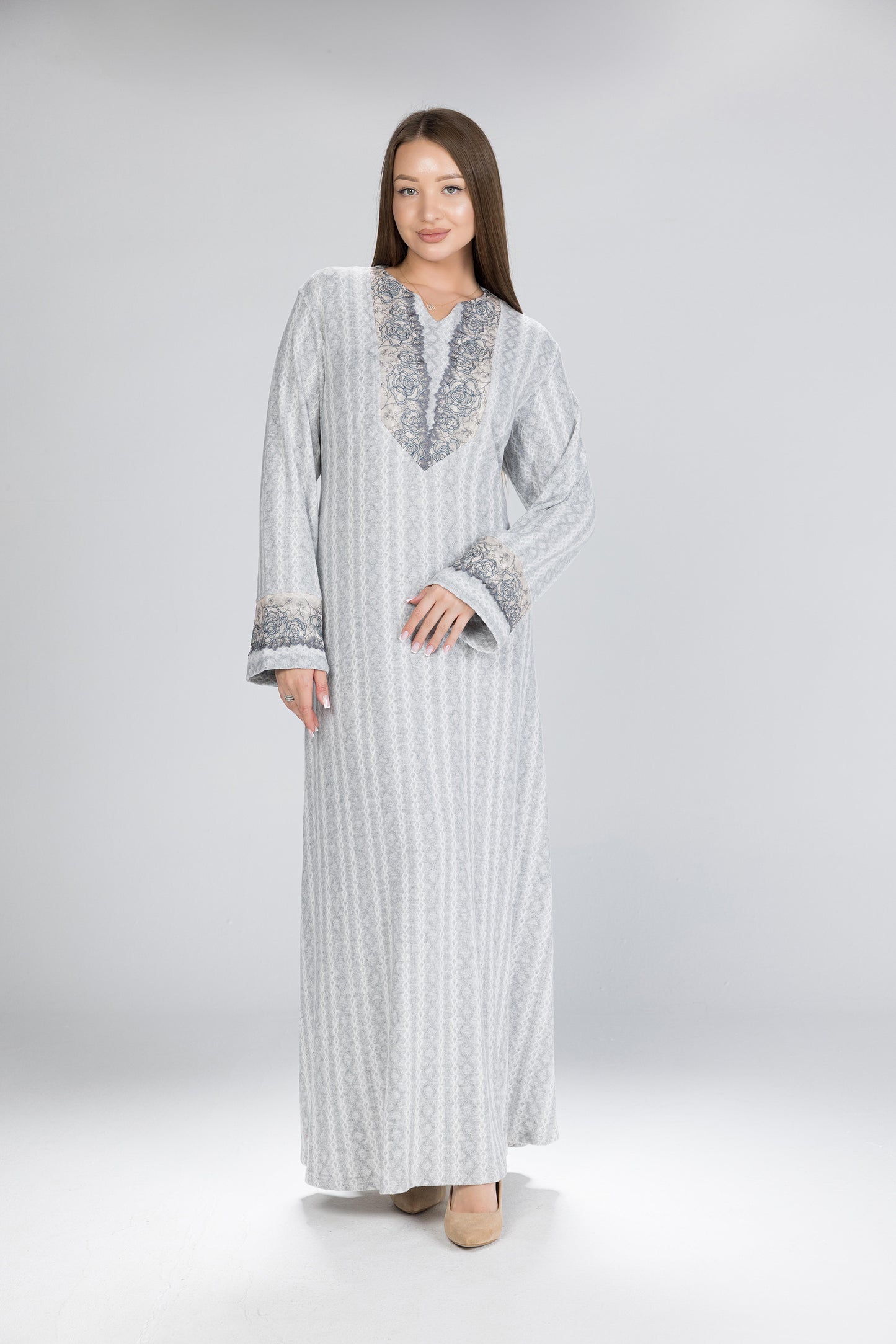 SILVERISH GALABEYA | MODA PLUS | WN26205