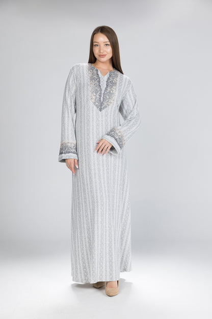 SILVERISH GALABEYA | MODA PLUS | WN26205