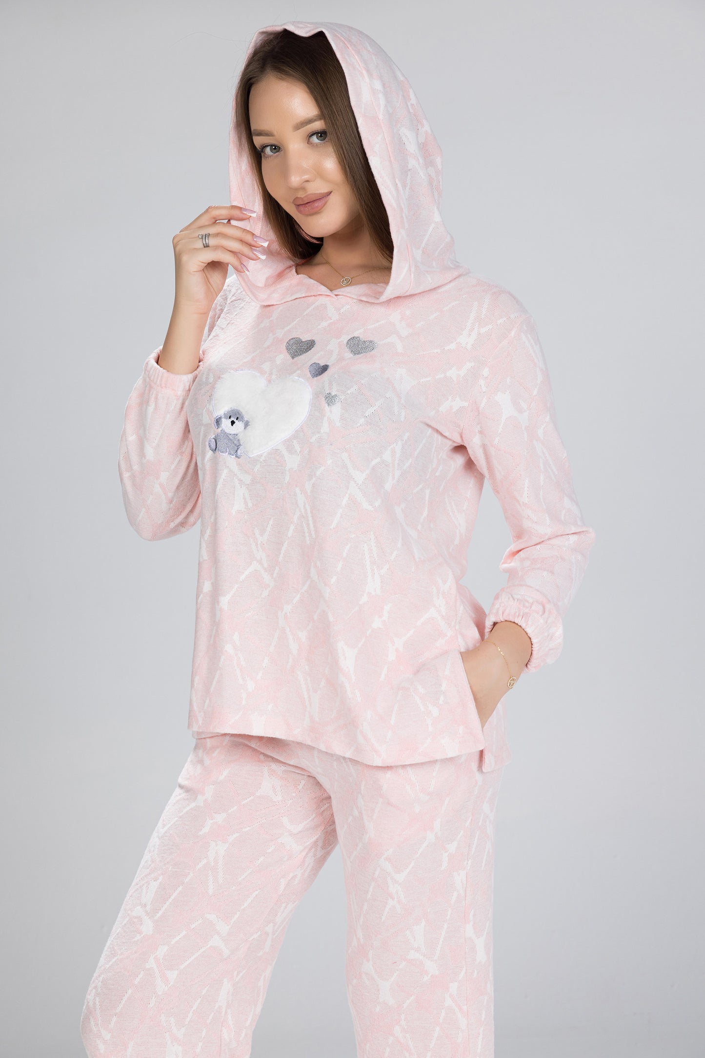 FLUFFY HEARTS PJS | MODA PLUS | WN26206