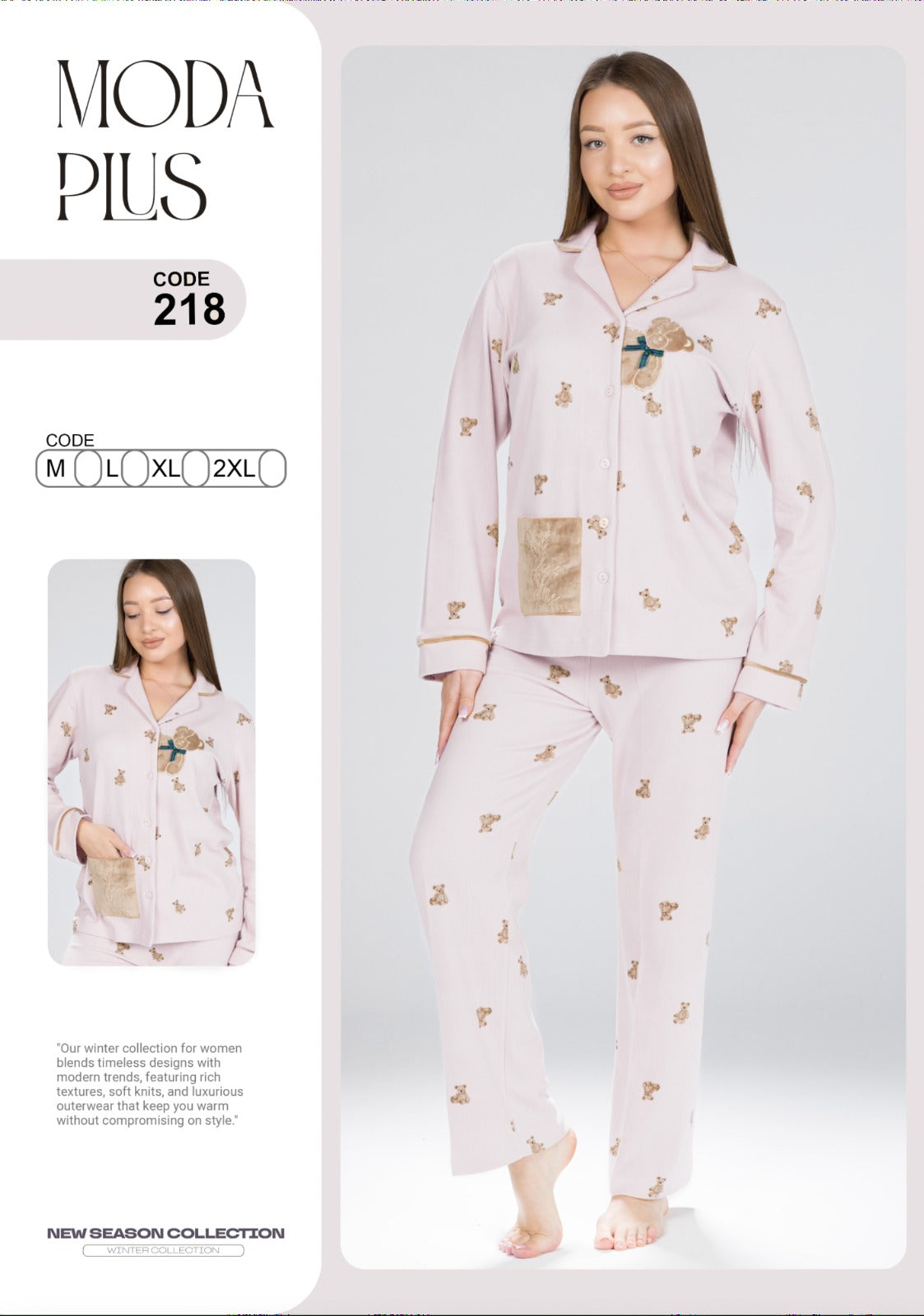 CLASSIC TEDDY PJS | MODA PLUS | WN26218