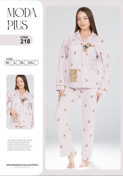 CLASSIC TEDDY PJS | MODA PLUS | WN26218