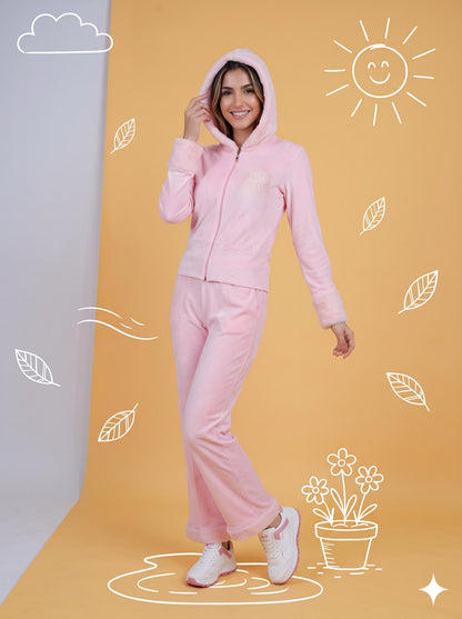 BLUSH CLOUD HOODED LOUNGE SET | MODA PLUS | WN27219
