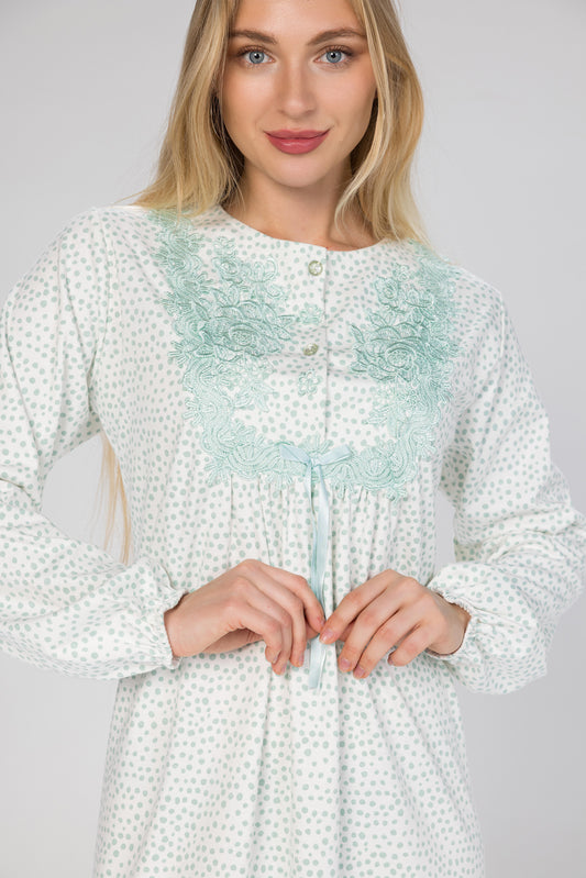 MINTY DOTS GOWN | MODA PLUS | WN26301