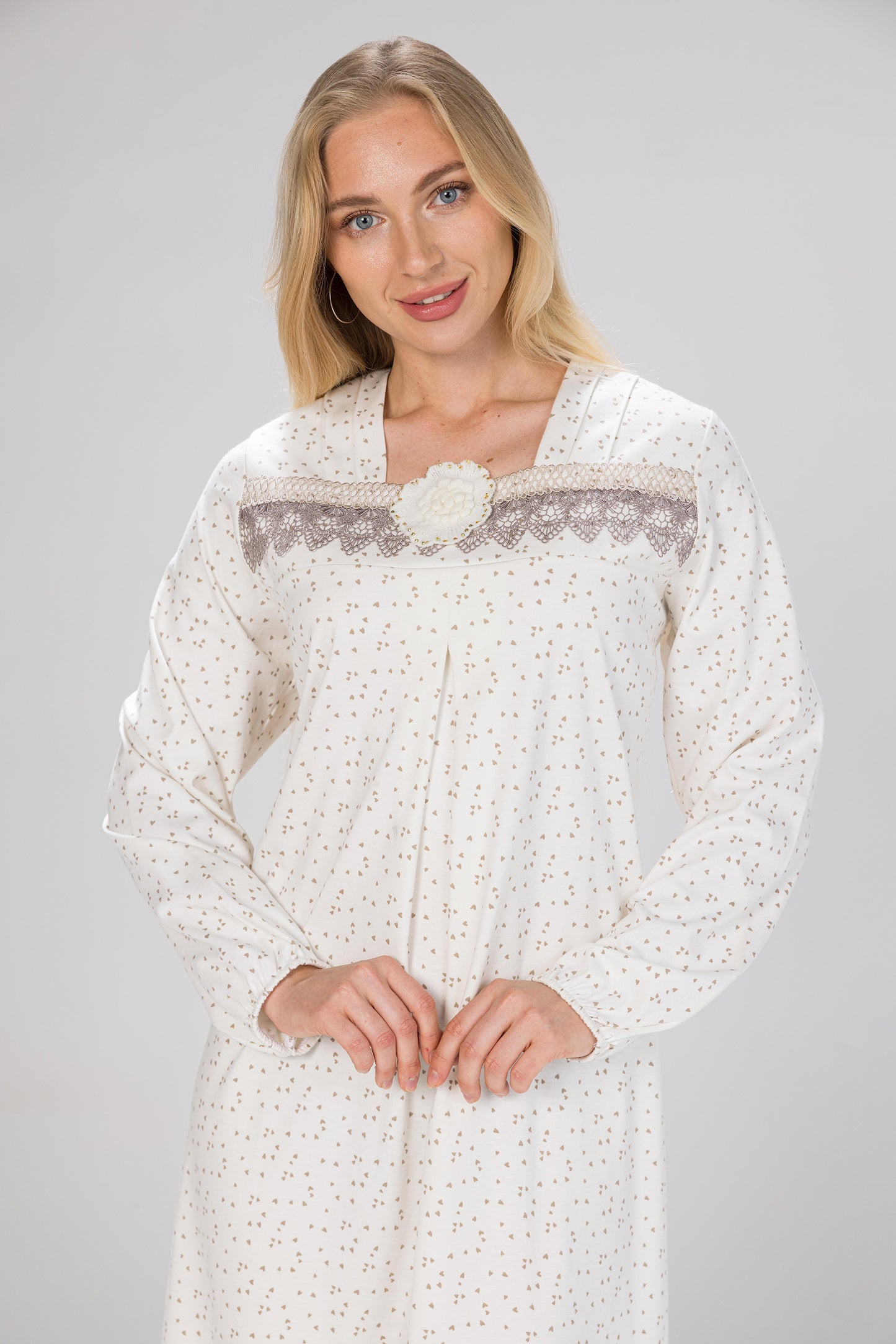RANDOM HEARTS SQ NECK GOWN | MODA PLUS | WN26302