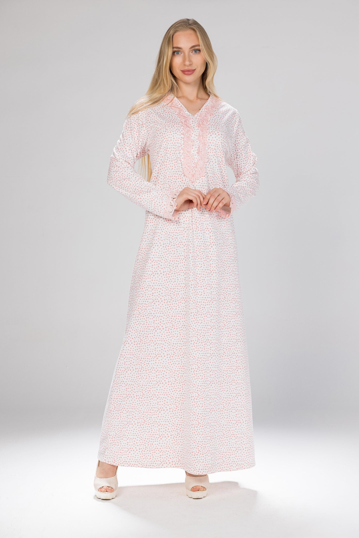 PINKY DOTS GOWN | MODA PLUS | WN26303