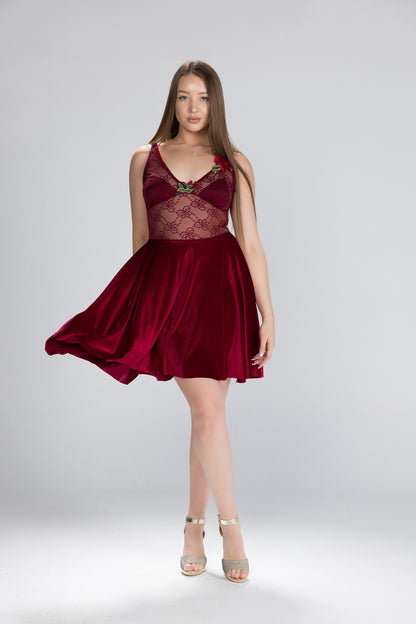 LACE VELOUR DRESS | MODA PLUS | WN26316