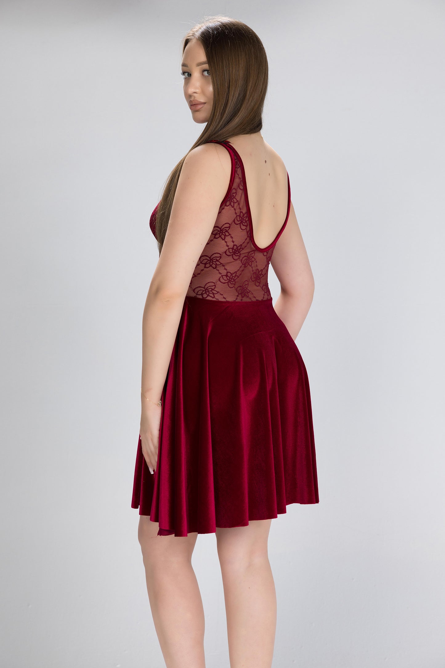 LACE VELOUR DRESS | MODA PLUS | WN26316