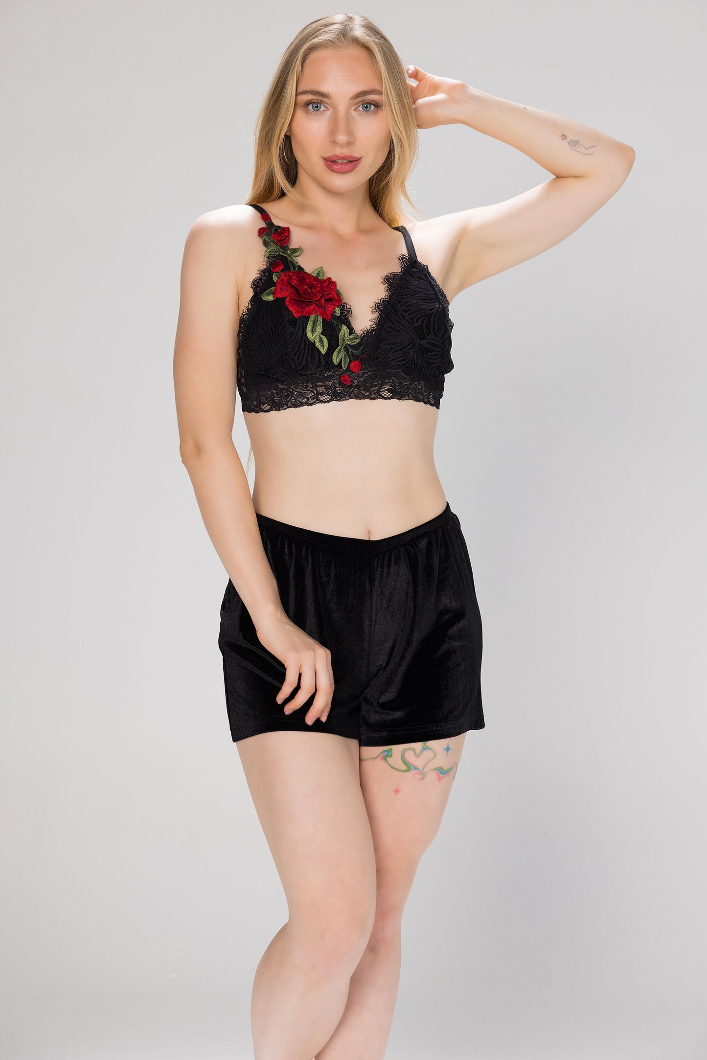 RED ROSE BRALETTE SET | MODA PLUS | WN26318