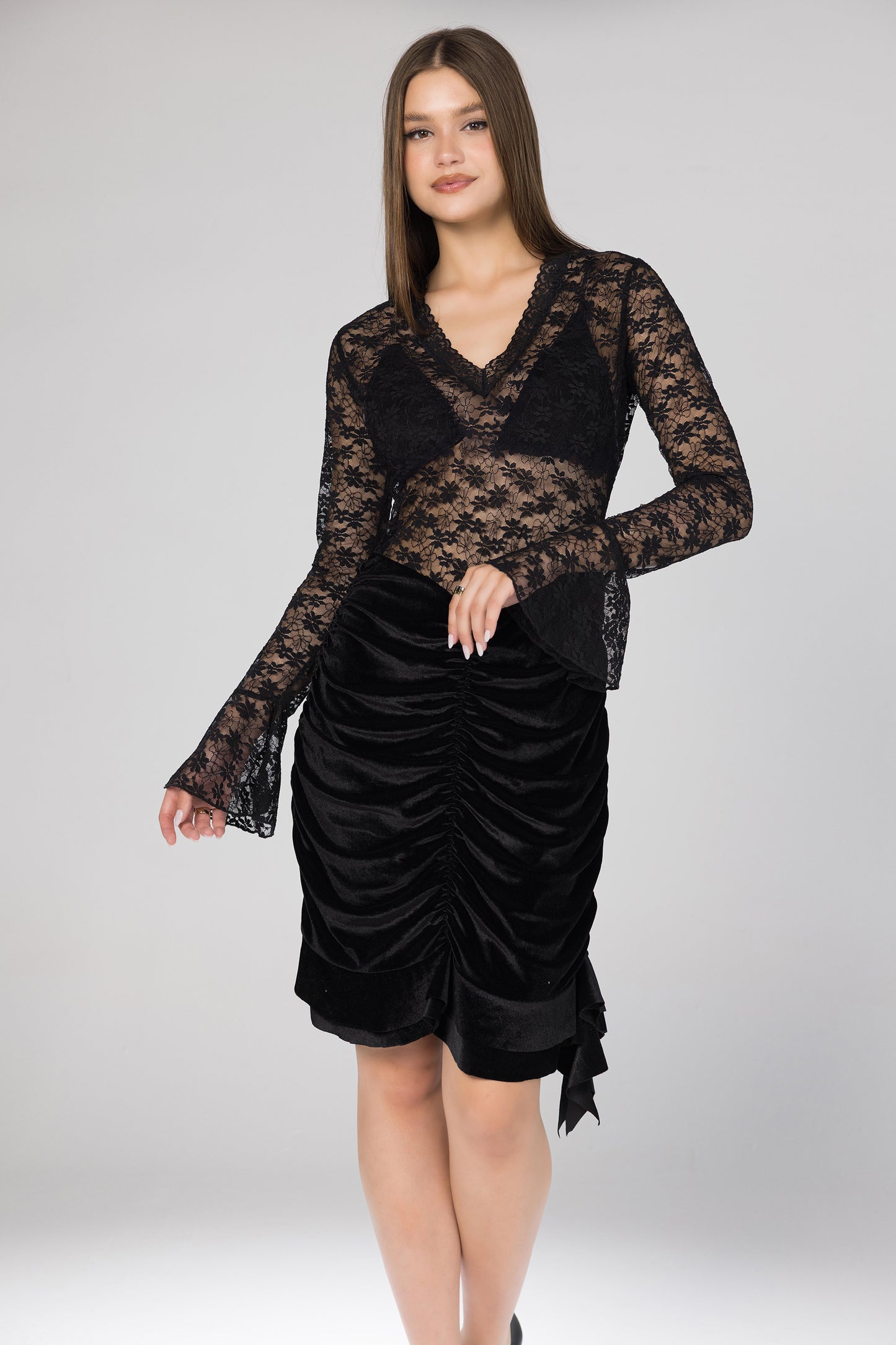 BLACK LACE DRESS | MODA PLUS | WN26320