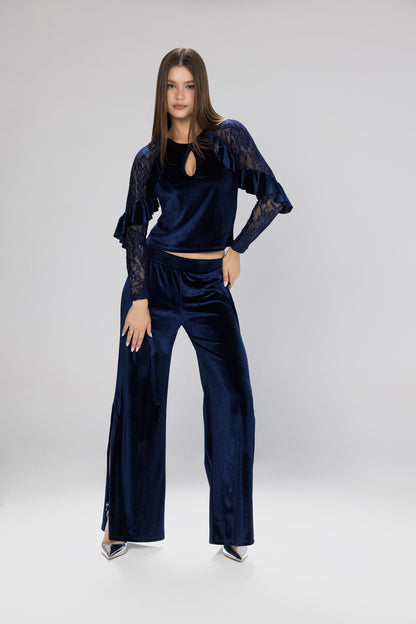 LACE AND MORE VELOUR SET | MODA PLUS | WN26321