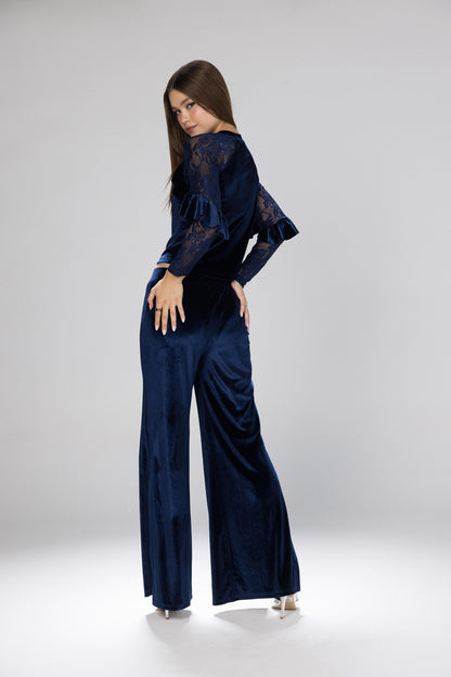 LACE AND MORE VELOUR SET | MODA PLUS | WN26321