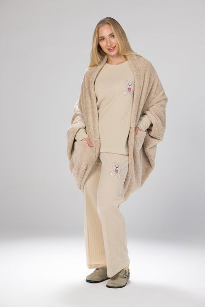 3PC CAPE PJ SET | MODA PLUS | WN26335