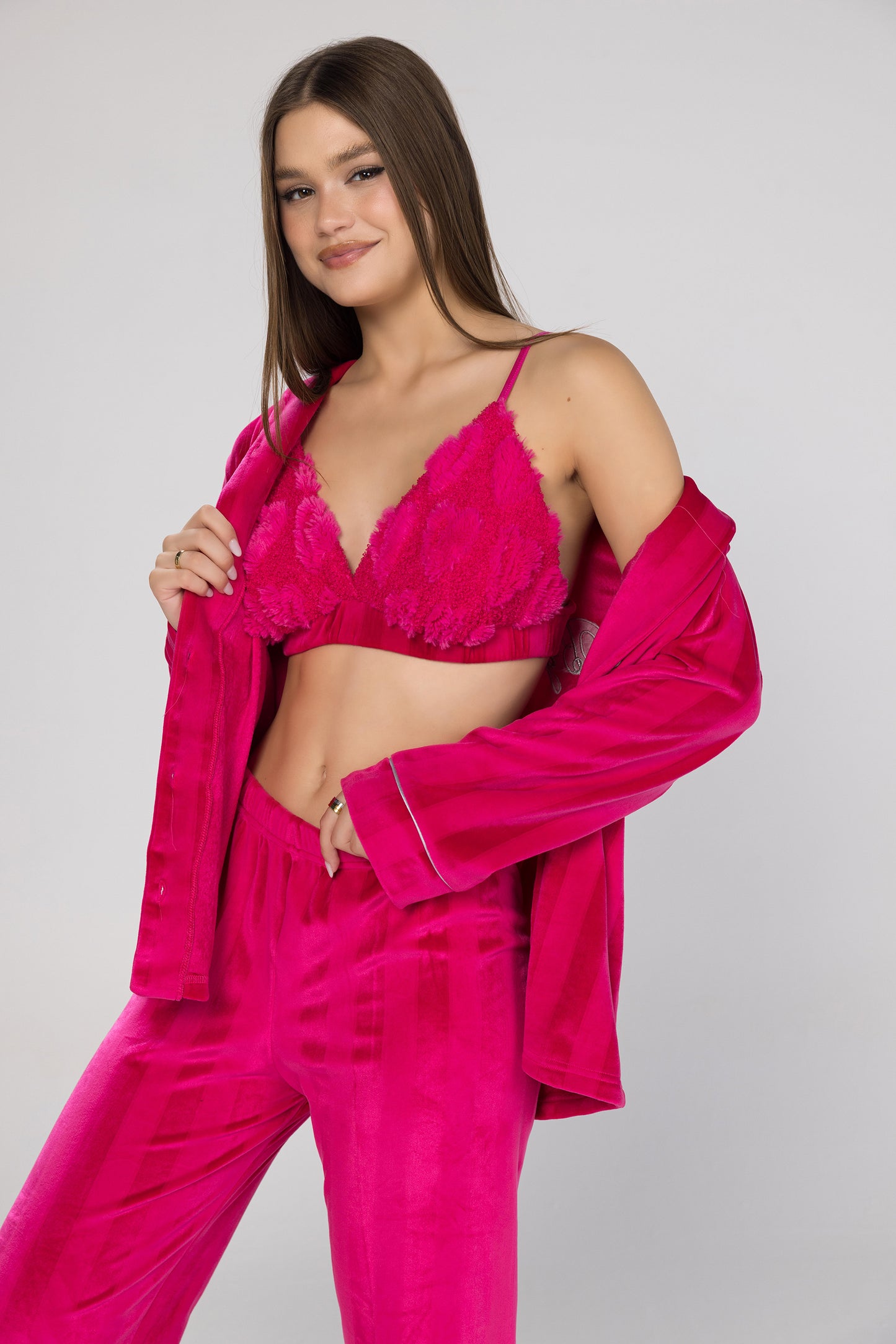 WIDE STRIPES BRALETTE CLASSIC PJS | MODA PLUS | WN26340