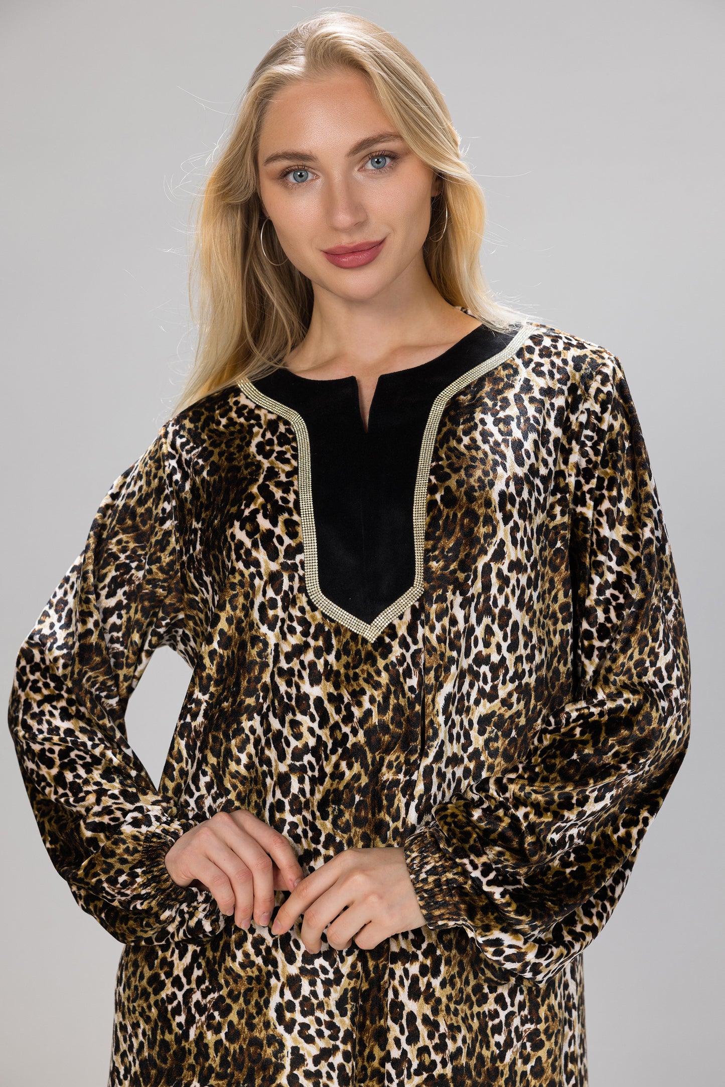 LEOPARD PRINT GALABEYA | MODA PLUS | WN26344