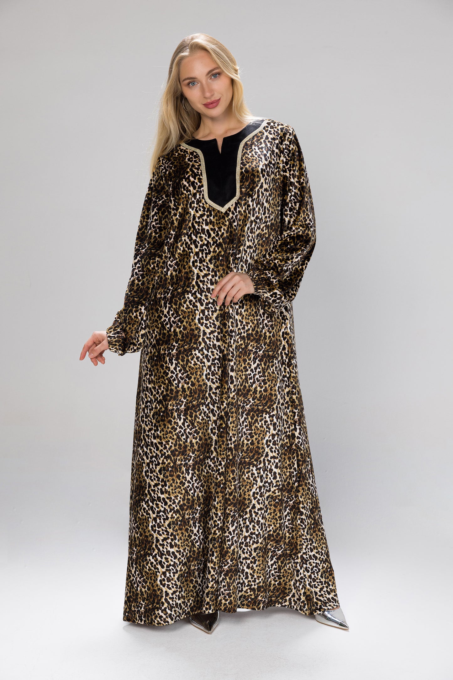 LEOPARD PRINT GALABEYA | MODA PLUS | WN26344
