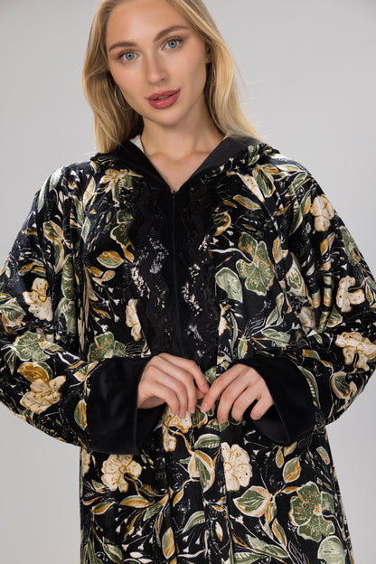 WILD FLOWERS HOODED GALABEYA | MODA PLUS | WN26346