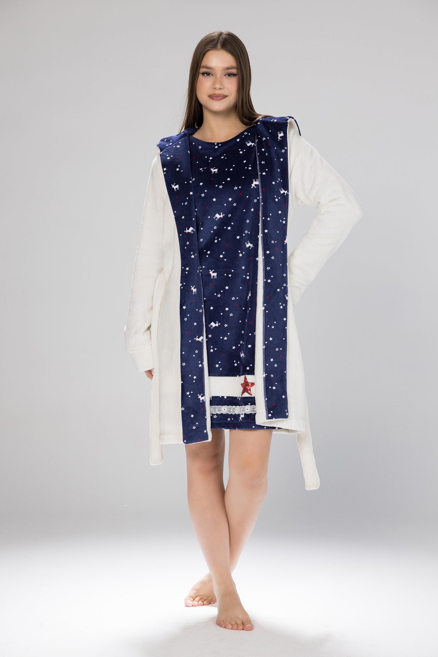 JINGLE ALL THE WAY ROBE SET | MODA PLUS | WN26348