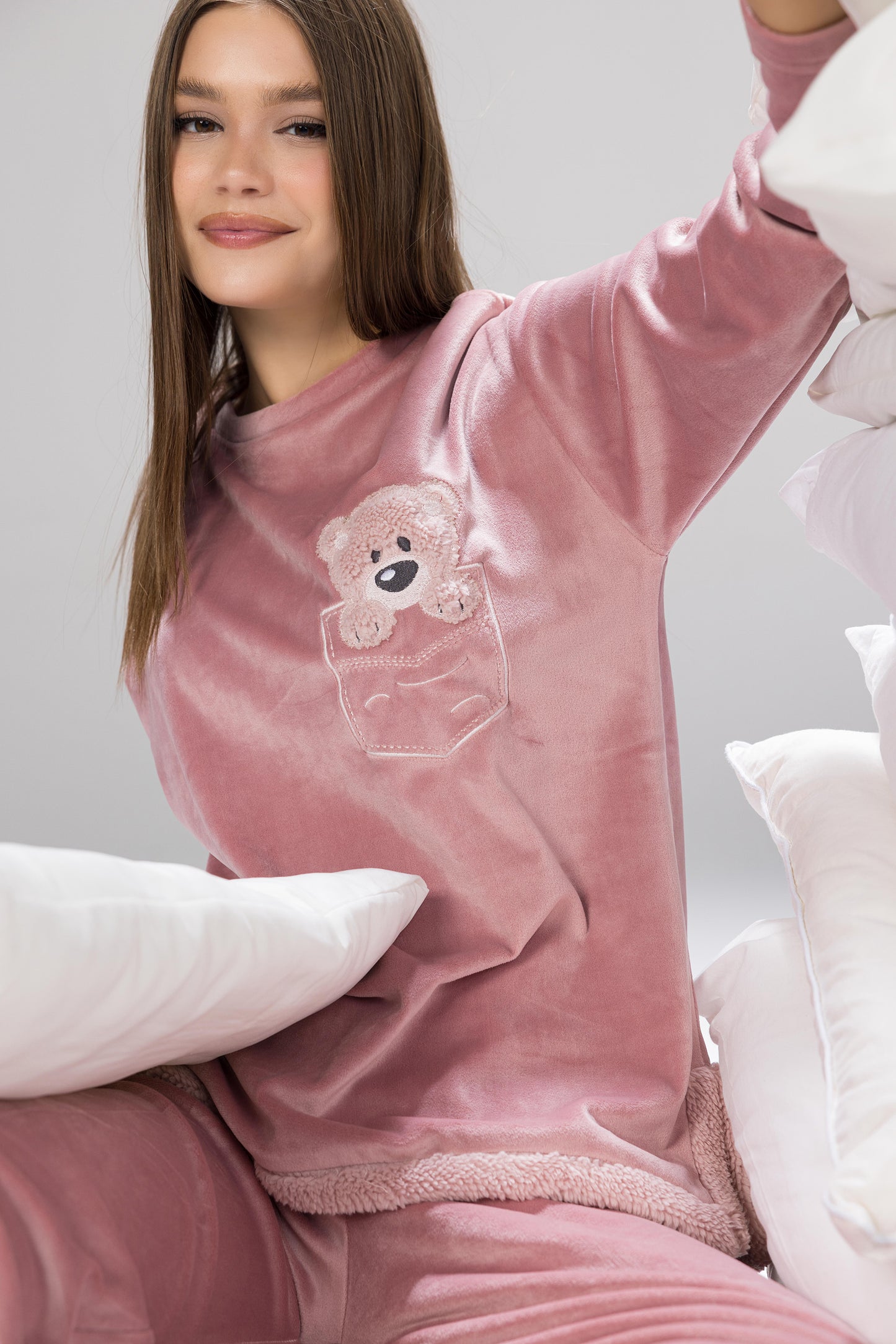 FURRY TEDDY PJS | MODA PLUS | WN26349