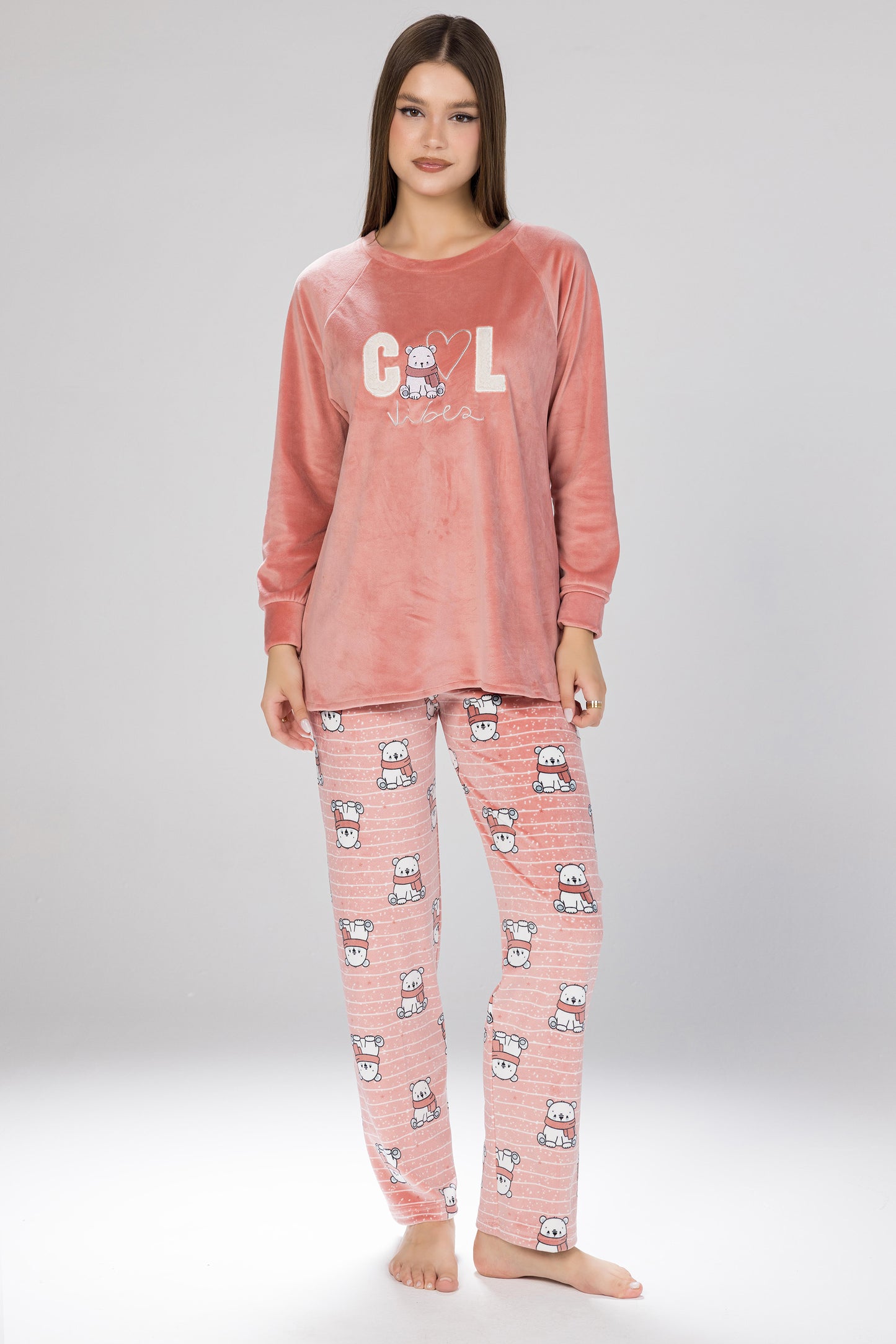 COOL SCARF TEDDY PJS | MODA PLUS | WN26368