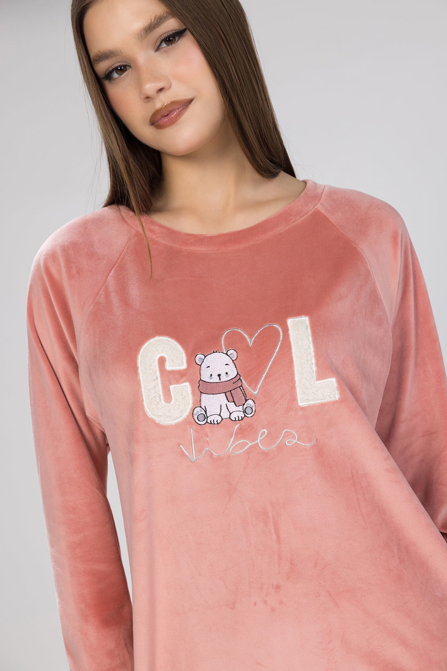 COOL SCARF TEDDY PJS | MODA PLUS | WN26368