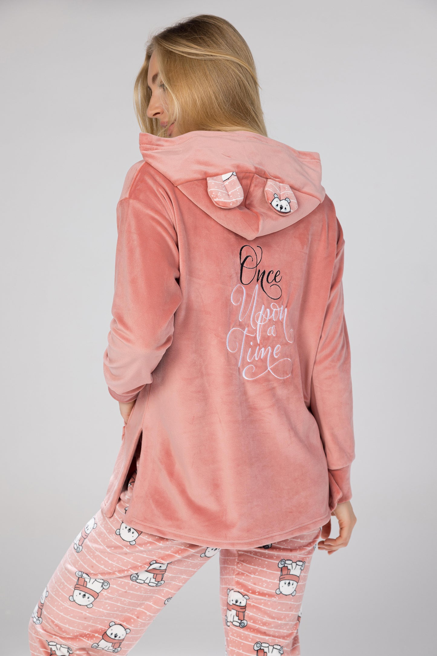 SCARF TEDDY HOODED PJS | MODA PLUS | WN26370