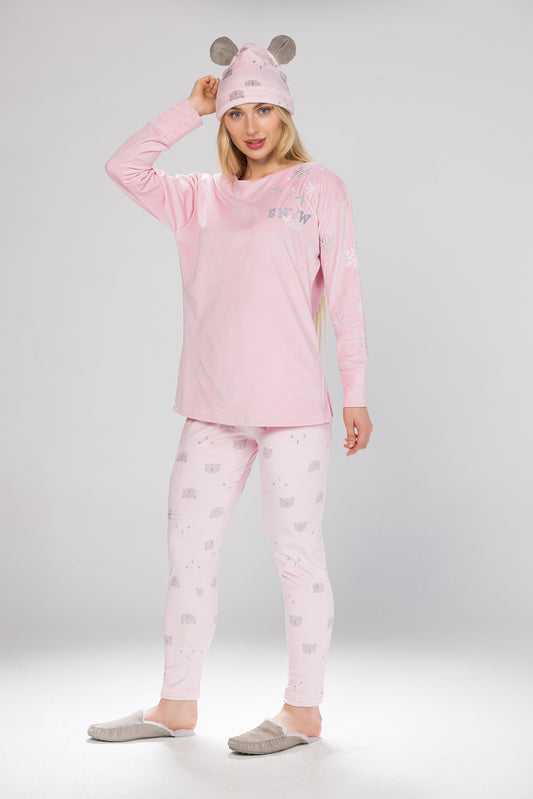 SNOW CUTE TEDDY PJS | MODA PLUS | WN26385