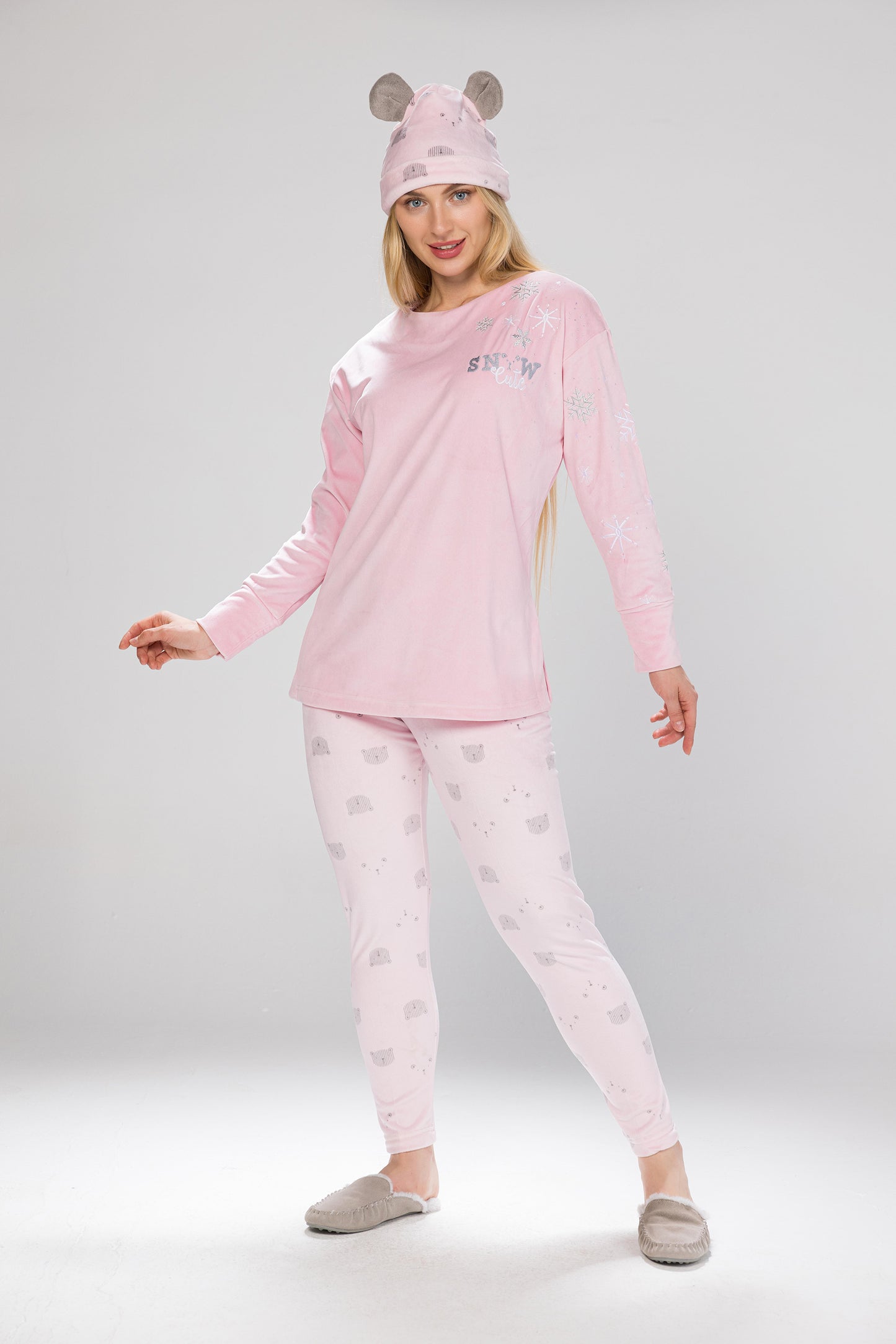 SNOW CUTE TEDDY PJS | MODA PLUS | WN26385