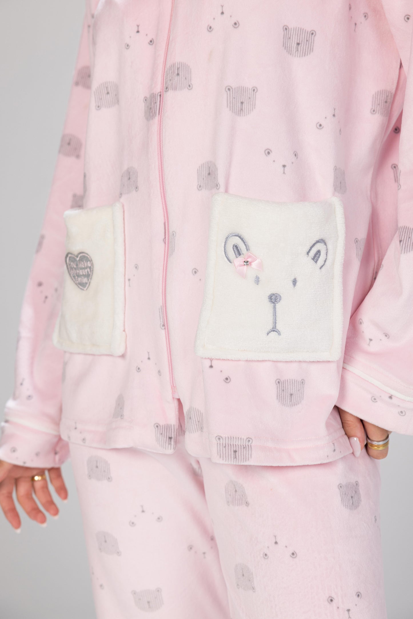 ZIPPER CLASSIC TEDDY PJS | MODA PLUS | WN26387