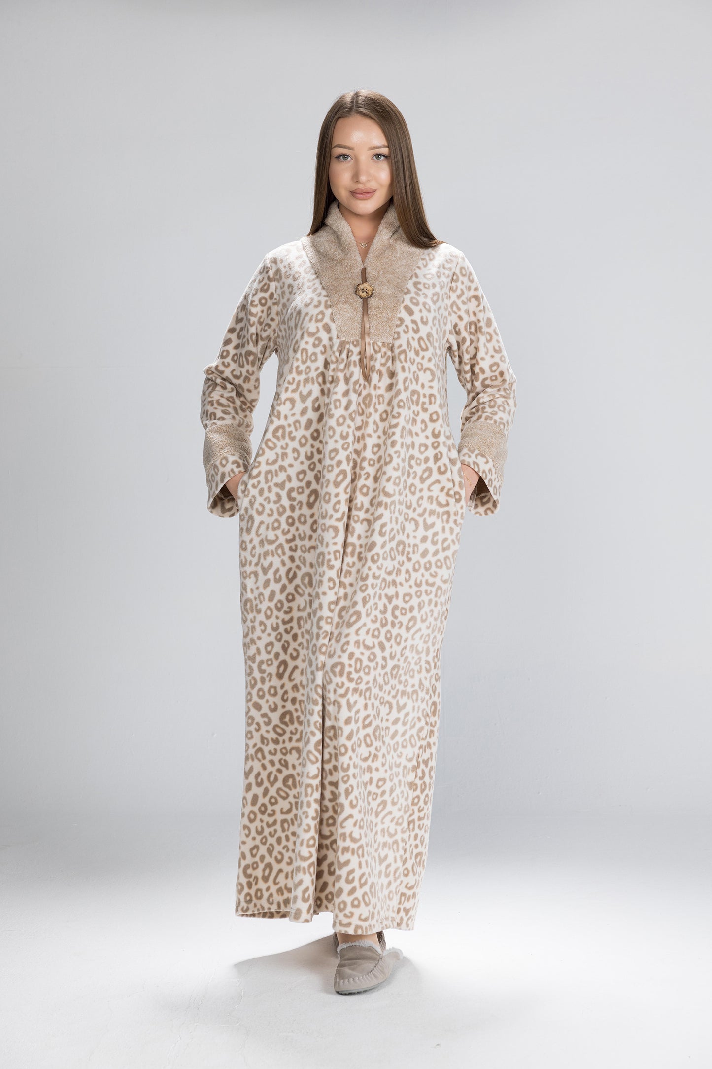 LEOPARD GOWN | MODA PLUS | WN26389