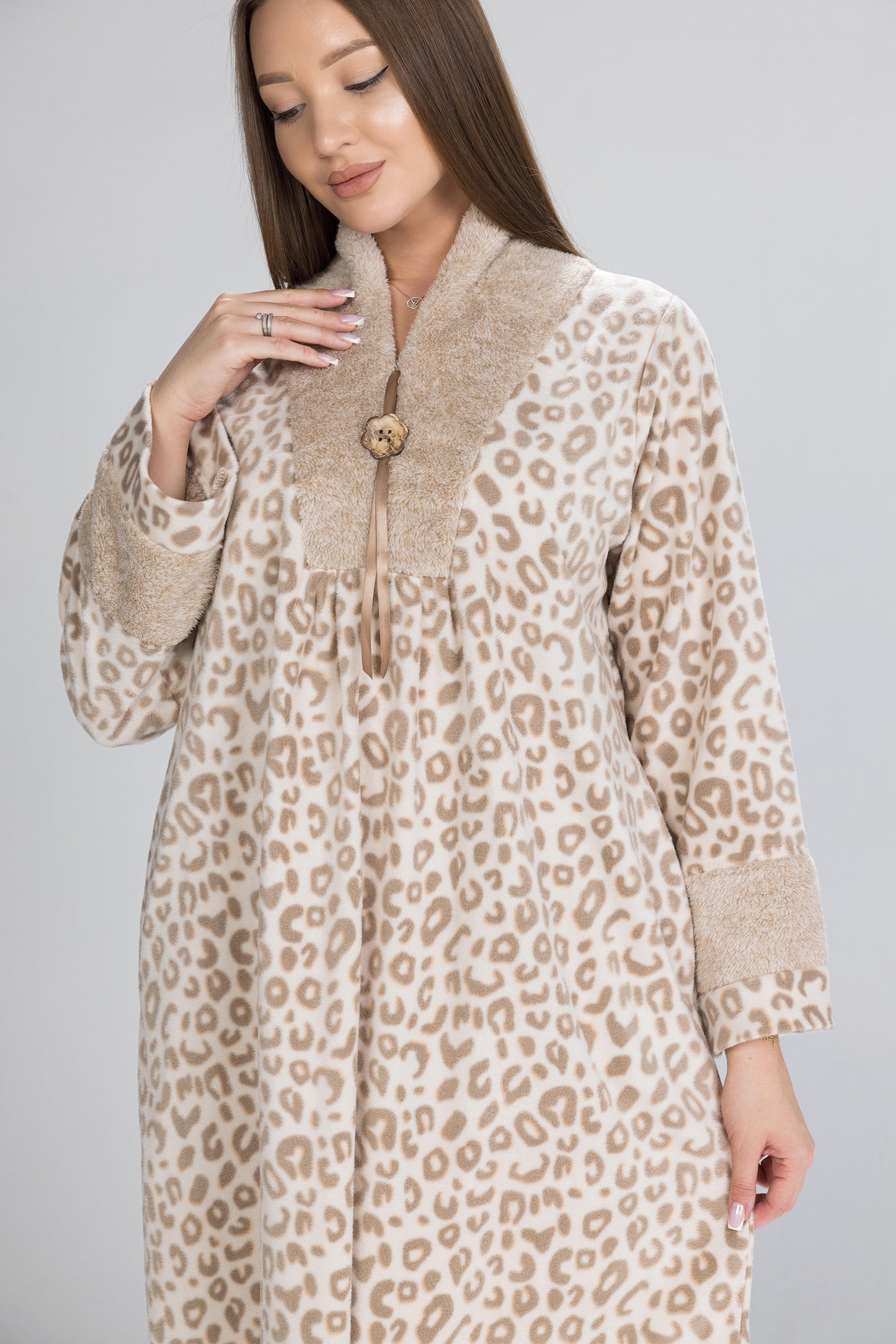 LEOPARD GOWN | MODA PLUS | WN26389
