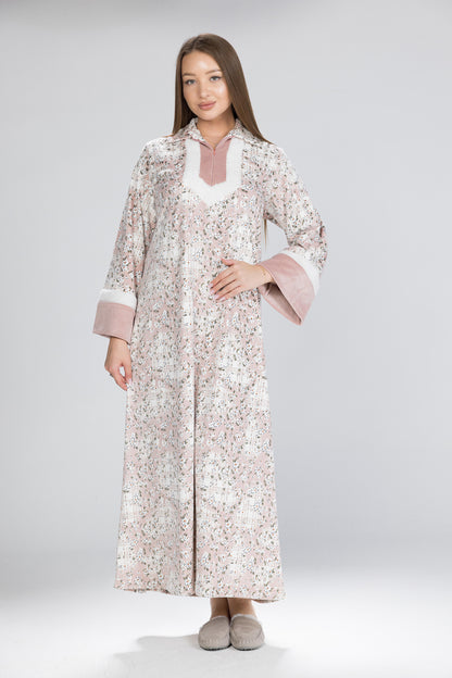 NUDE FLOWERS GOWN | MODA PLUS | WN26392