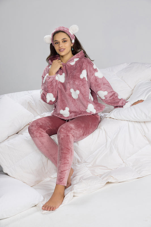 FLUFFY MICKEY PJS | MODA PLUS | WN26251