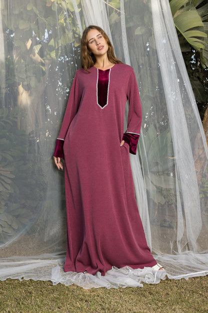 BACK STRIPE VELOUR GALABEYA | IN LOVE BY PLUS | SM26718