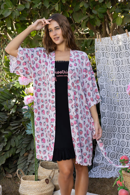 SWEET STRAWBERRY ROBE SET | MODA PLUS | SM26780