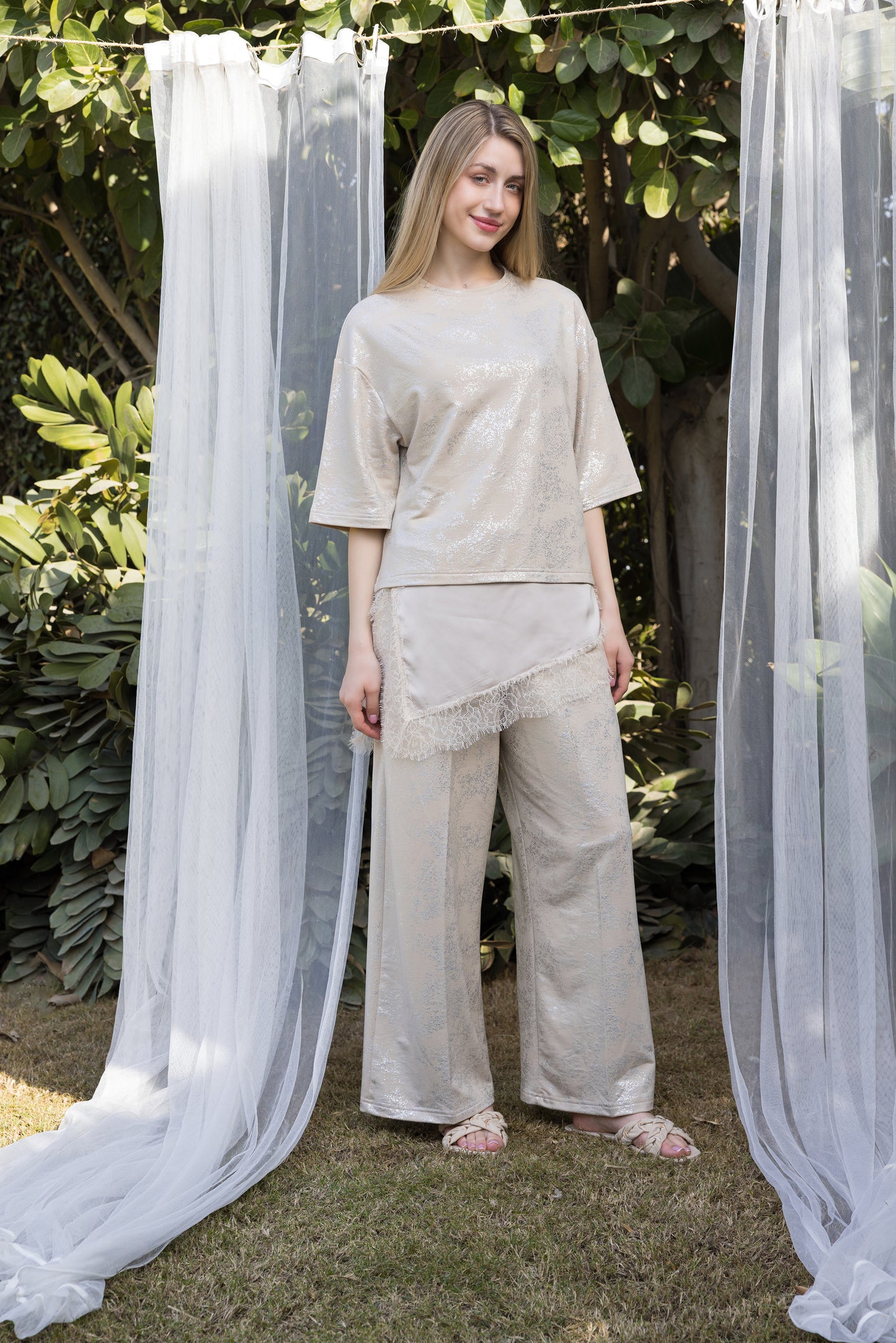 GLOSSY PAJAMAS | MODA PLUS | SM26805