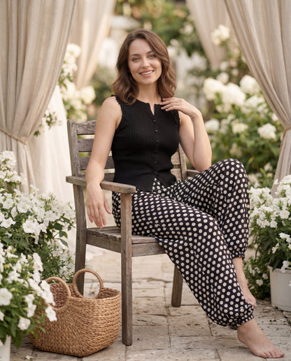 POLKA DOT BALLOON PJS | MODA PLUS | SM26819