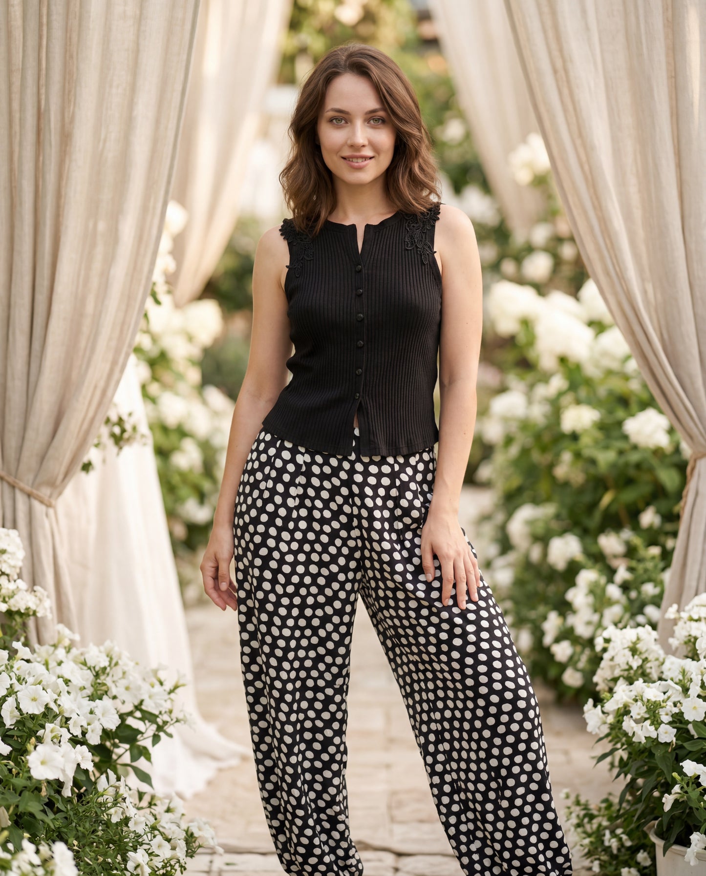 POLKA DOT BALLOON PJS | MODA PLUS | SM26819