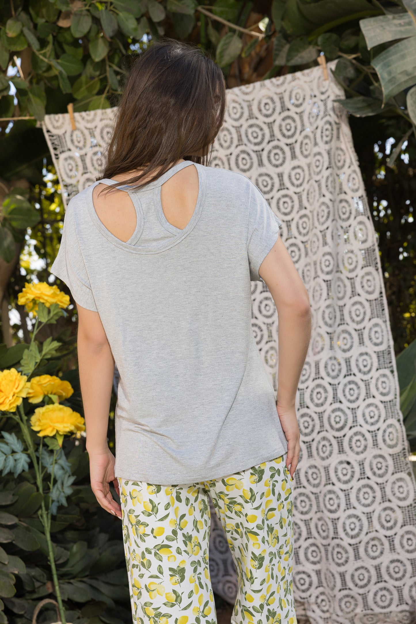 BLOOMING SHORT SLEEVES PJS | MODA PLUS | SM26866